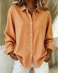 Kalessa - Casual Gestreepte Blouse met Lange Mouwen