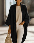 Queliralyne - Oversized Gebreide Cardigan Beige Zand