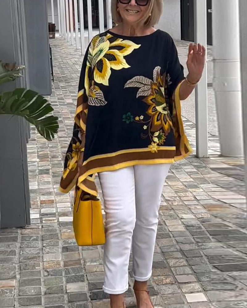 Rheala - Bedrukte casual blouse