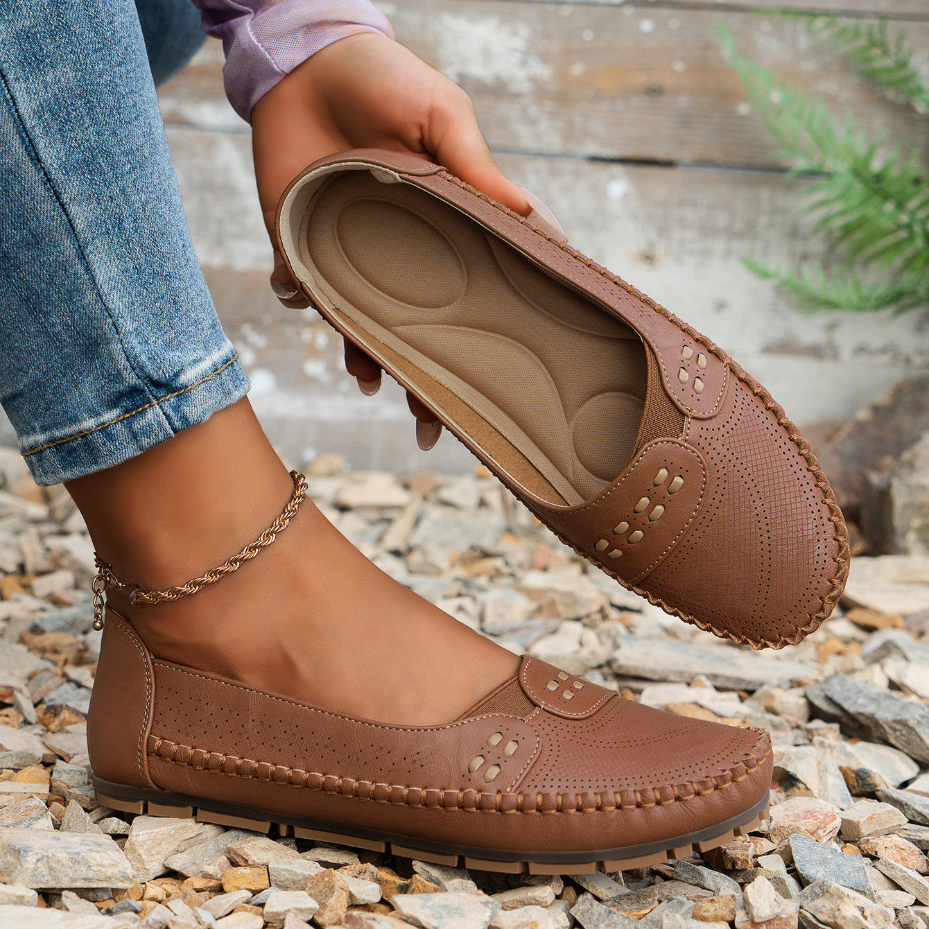Glysoria - Ademend en lichtgewicht orthopedische platte schoenen voor dames