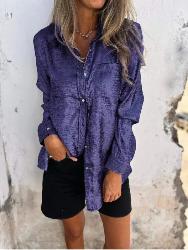 Linda - Suede look blouse