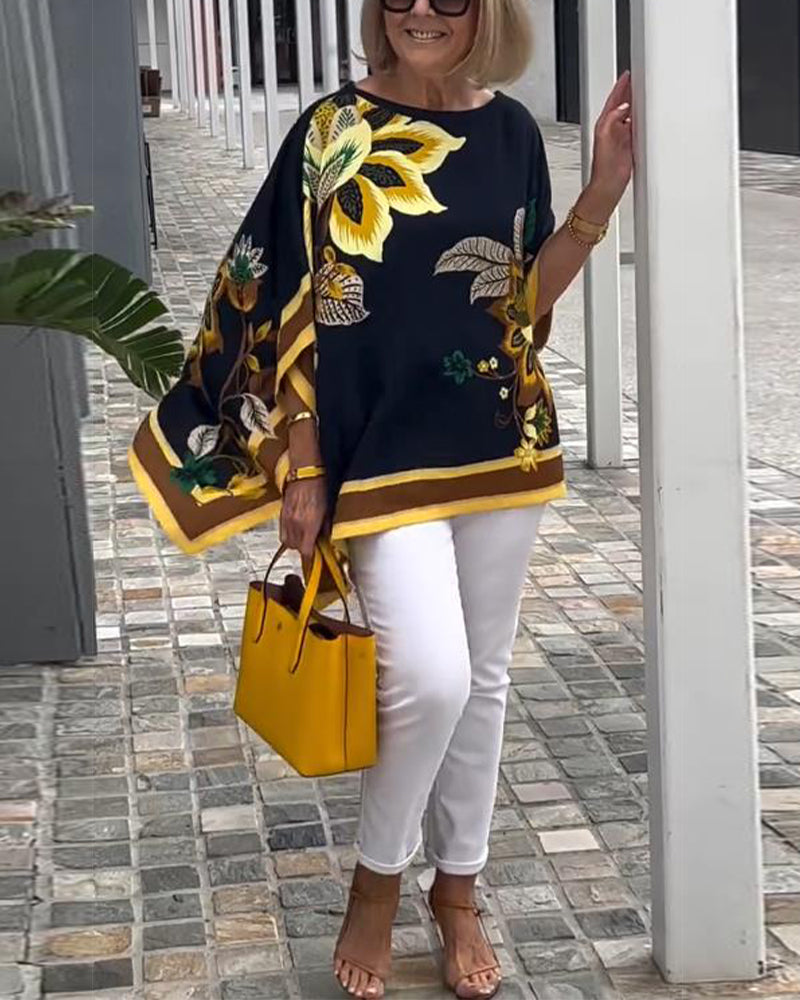 Rheala - Bedrukte casual blouse