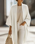 Queliralyne - Oversized Gebreide Cardigan Beige Zand