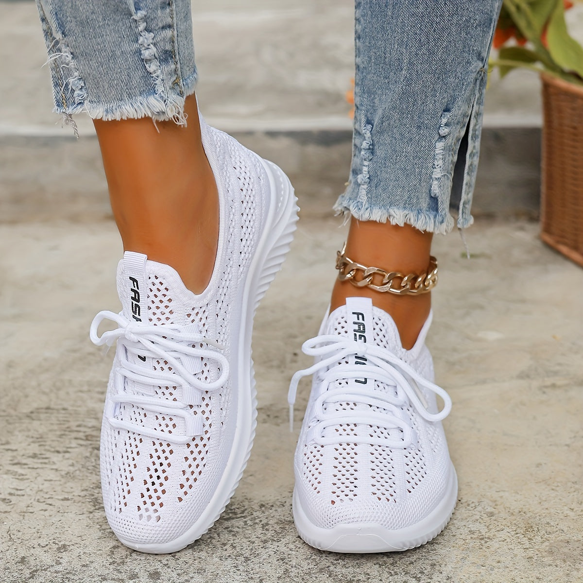 Fiorennae - Dames ademende orthopedische sneakers met schokabsorberende zool