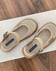 Norythra - Dames ademende sandalen van linnen en mesh met gesloten neus