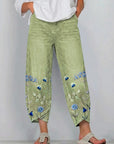 Fiorixa - Dames denim broek met borduurwerk in casual rechte snit