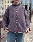 Brisalora - Gebreide Cardigan met Multikleurige Knopen