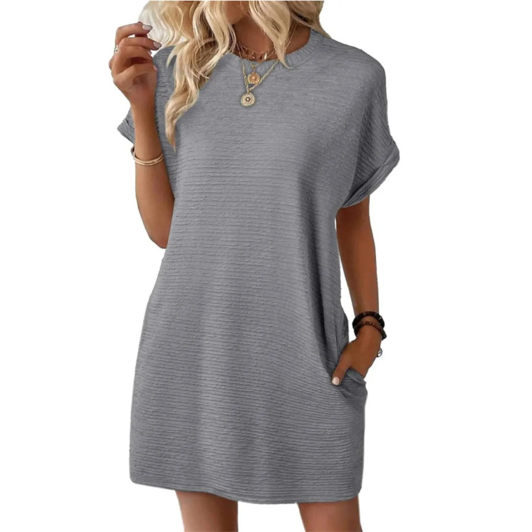 Aurellia - Zomerjurk voor dames met ronde hals en casual snit