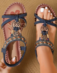 Hovira - Comfortabele Boheemse Platte Sandalen in Ibiza Chic Stijl