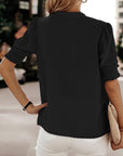 Flore - Blouse met korte mouwen en een V-hals