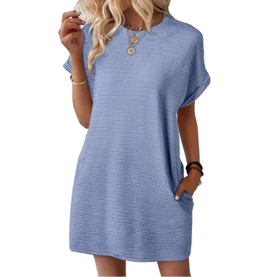 Aurellia - Zomerjurk voor dames met ronde hals en casual snit