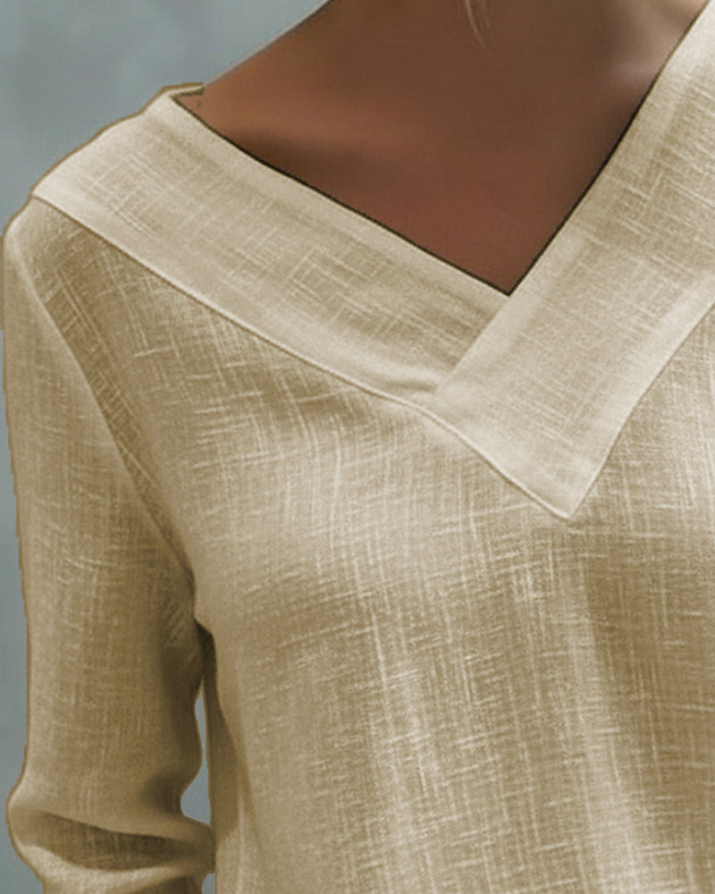 Melyra - Elegante Top met Asymmetrische V-Hals