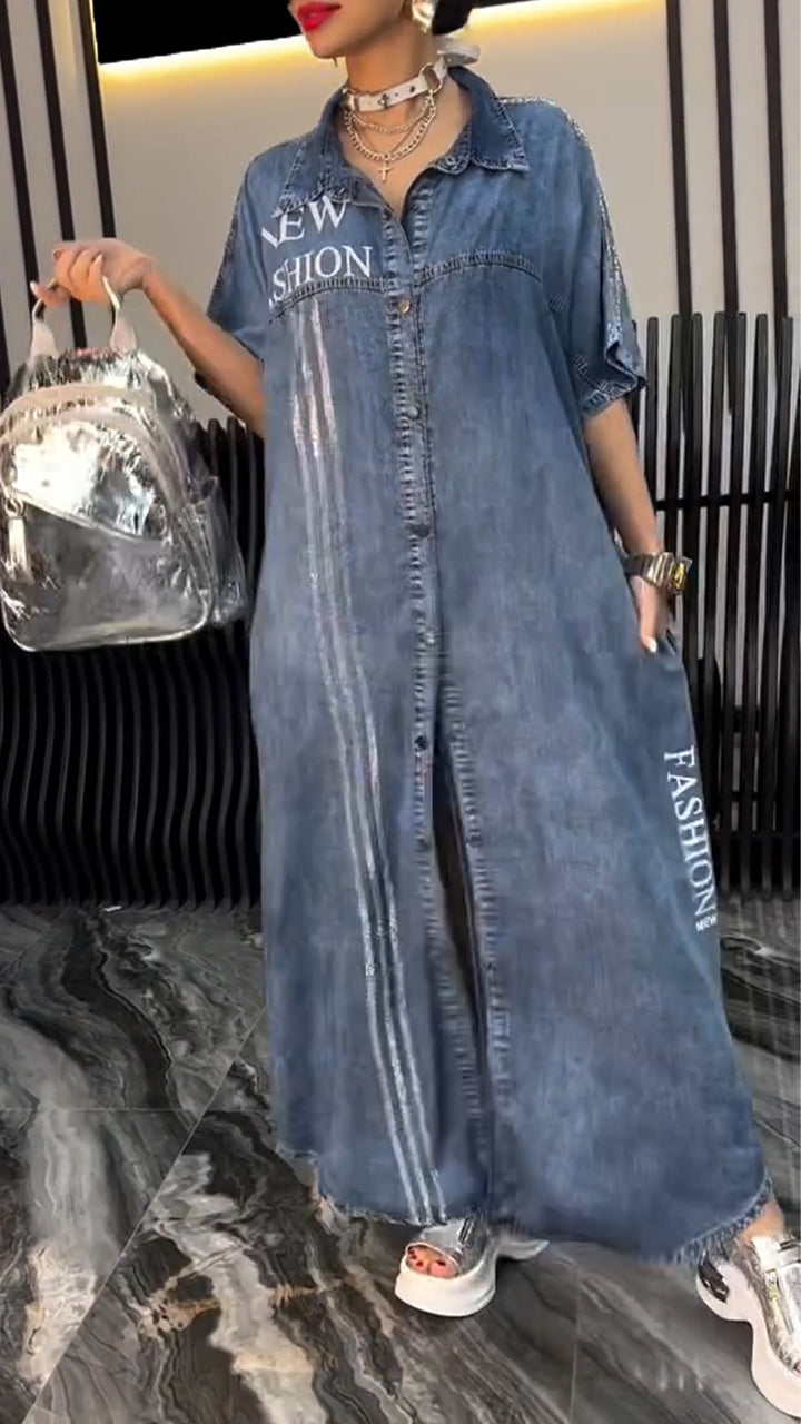 Fiora - Dames Denim jurk