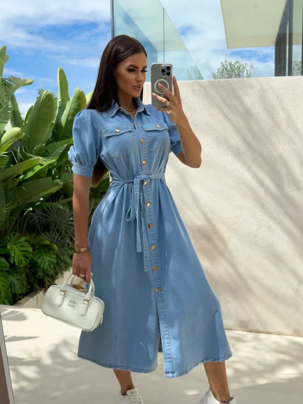 Daphne - Sunshine Denim Jurk