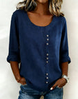 Quillane - T-shirt met Ronde Hals en Lange Mouwen