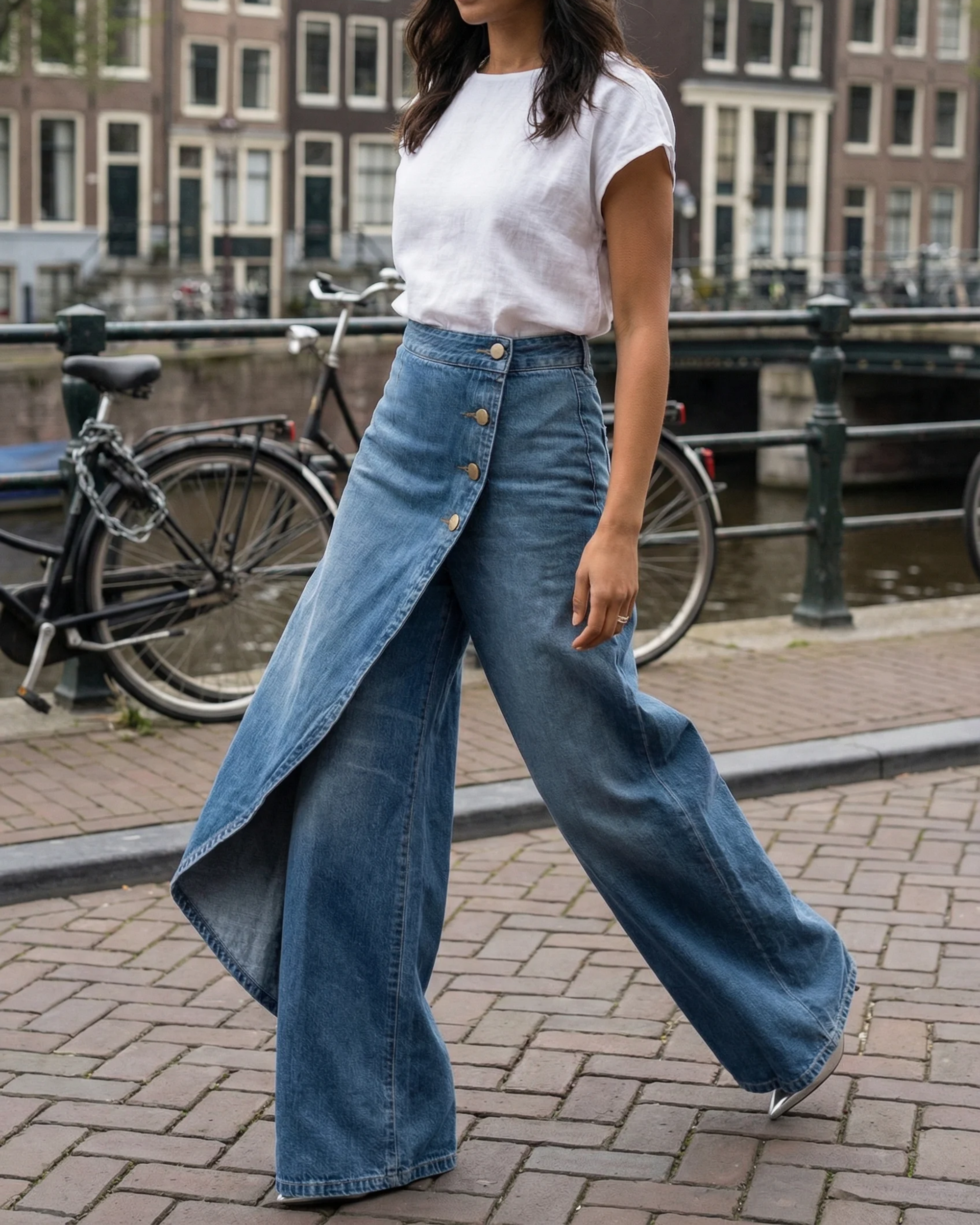 Pavellea - Jeans met rok effect