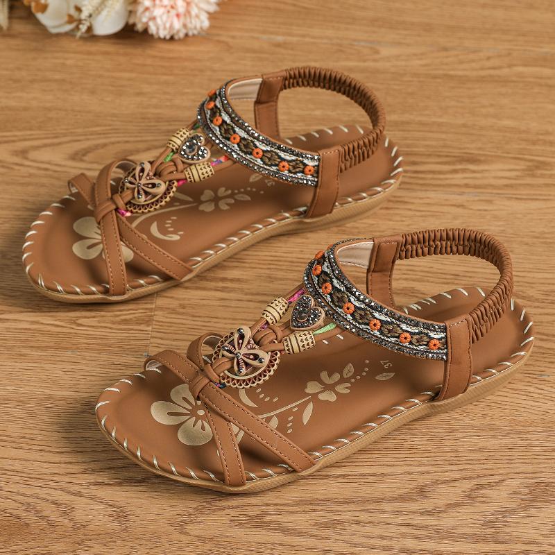 Hovira - Comfortabele Boheemse Platte Sandalen in Ibiza Chic Stijl