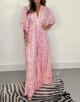 Queniva - Elegante Stretch V-hals jumpsuit met hoge taille