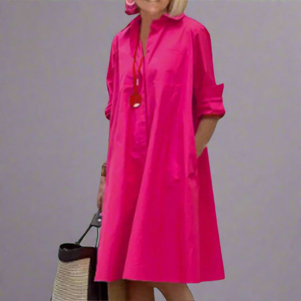 Elisetta - Elegante damesjurk van kreukvrije stof