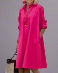 Elisetta - Elegante damesjurk van kreukvrije stof