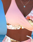 Bikini met contrasterend bloemenpatroon – verdeeld ontwerp