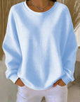 Rhosavienne – Textured Sweater met Zachte Comfort