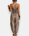 Delvessa - Vrouwen bohemian jumpsuit met verstelbare schouderbanden