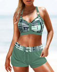 Janette - Elegante hooggetailleerde geribbelde bikini