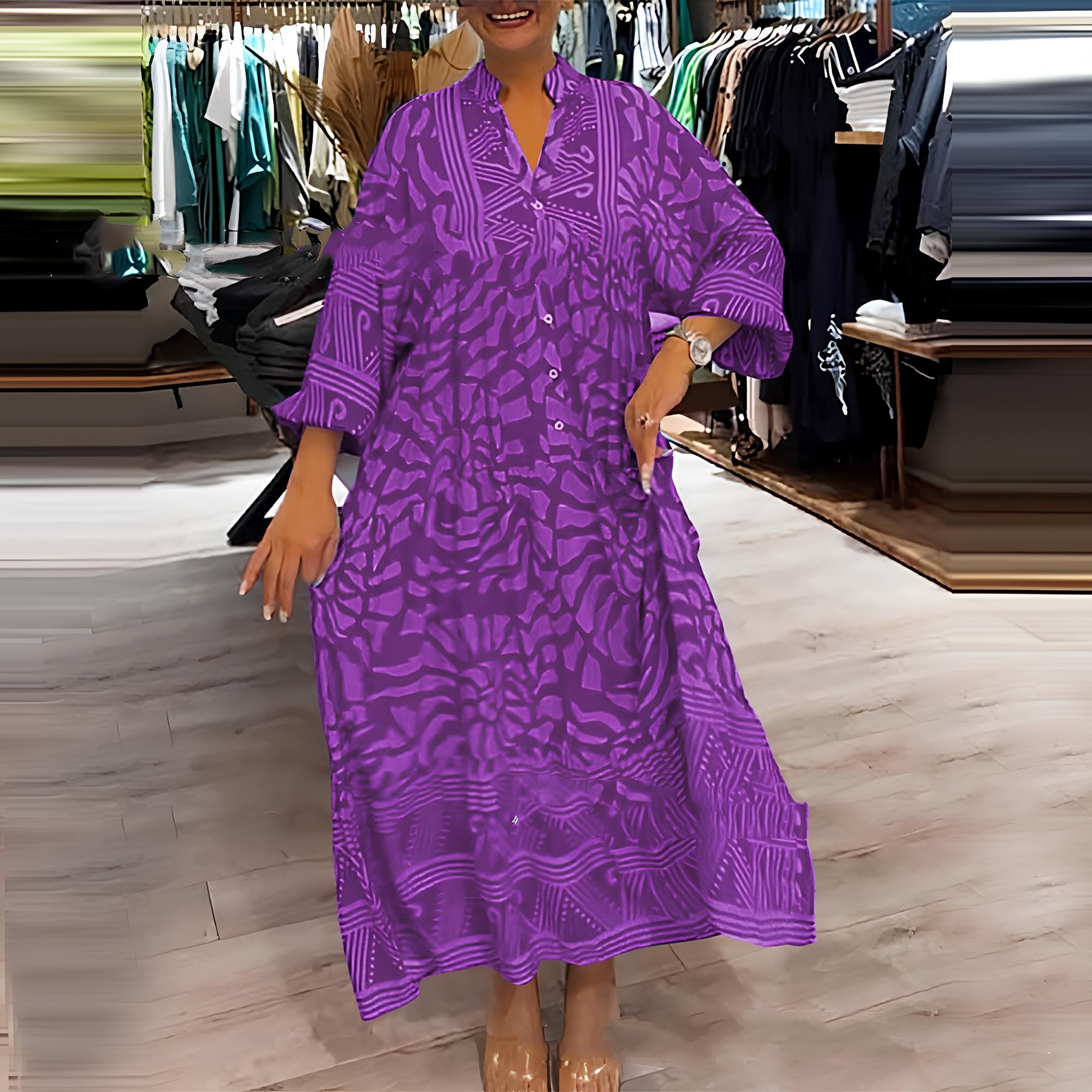 Inga - Luchtige Gekleurde Maxi Dress