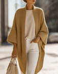 Queliralyne - Oversized Gebreide Cardigan Beige Zand
