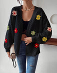 Risette - Gebreid gebloemd vest