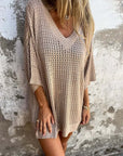 Delia - Gebreide top met V-hals