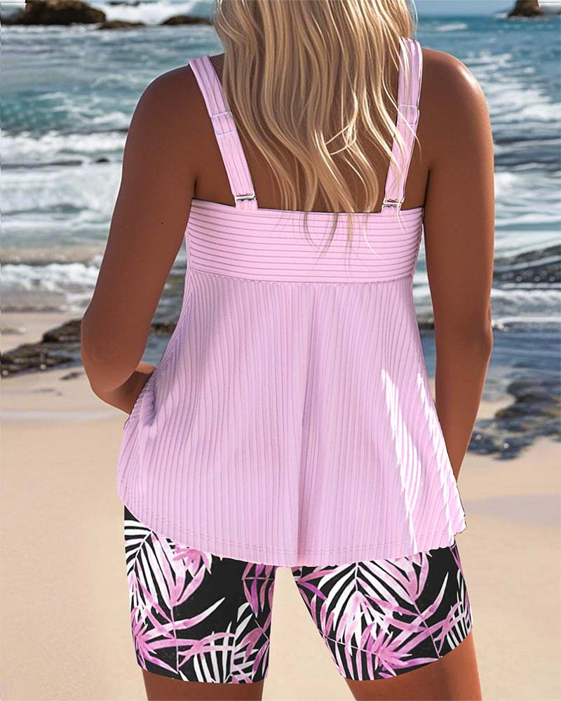 Laluna® kleurrijk tankini-set – kleurrijke strandoutfit voor de zomer