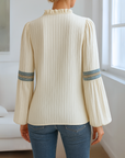 Mirabel - Kanten blouse met V-hals