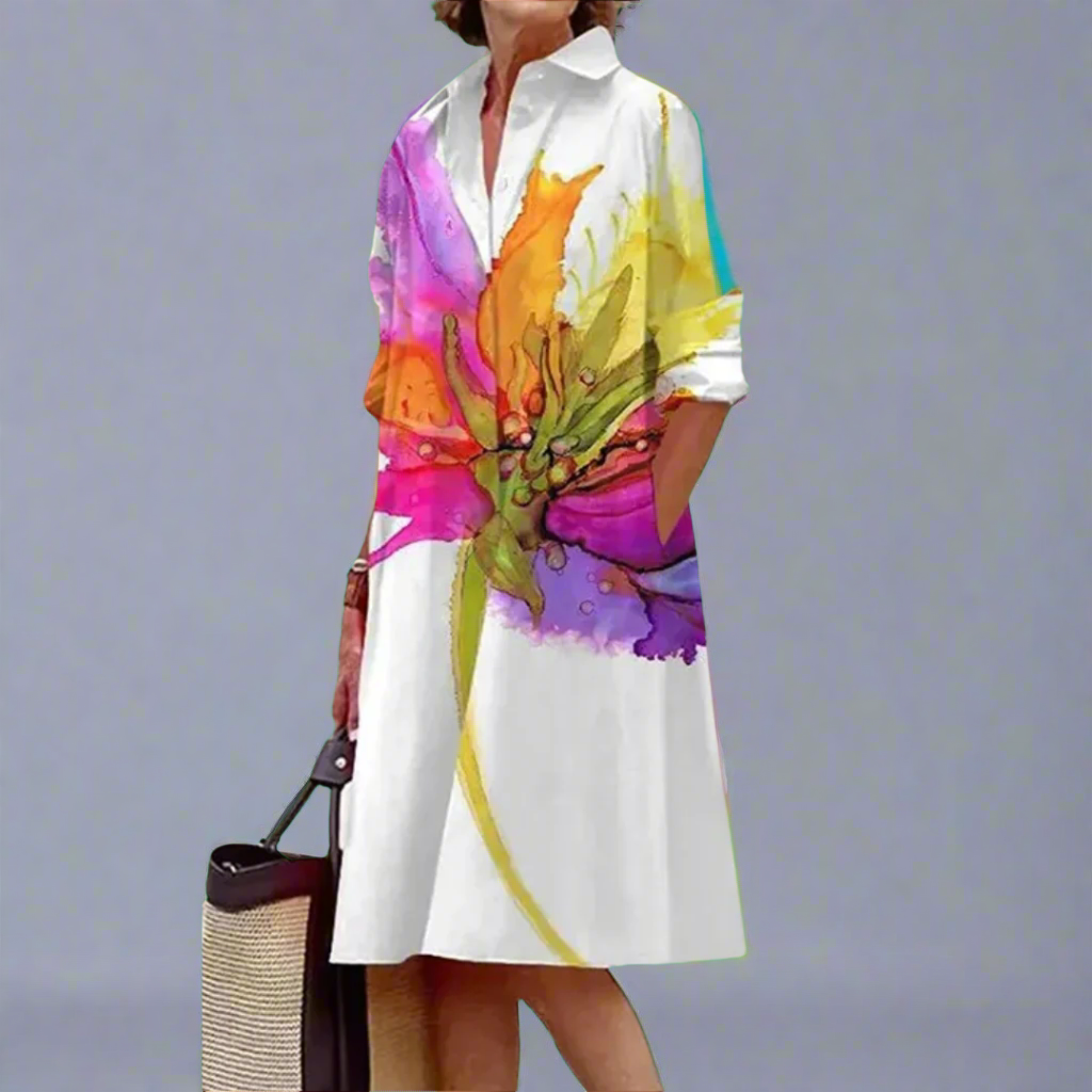Elisetta - Elegante damesjurk van kreukvrije stof