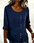 Quillane - T-shirt met Ronde Hals en Lange Mouwen