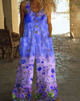 Lunelle - Vintage jumpsuit met bloemenpatroon voor dames