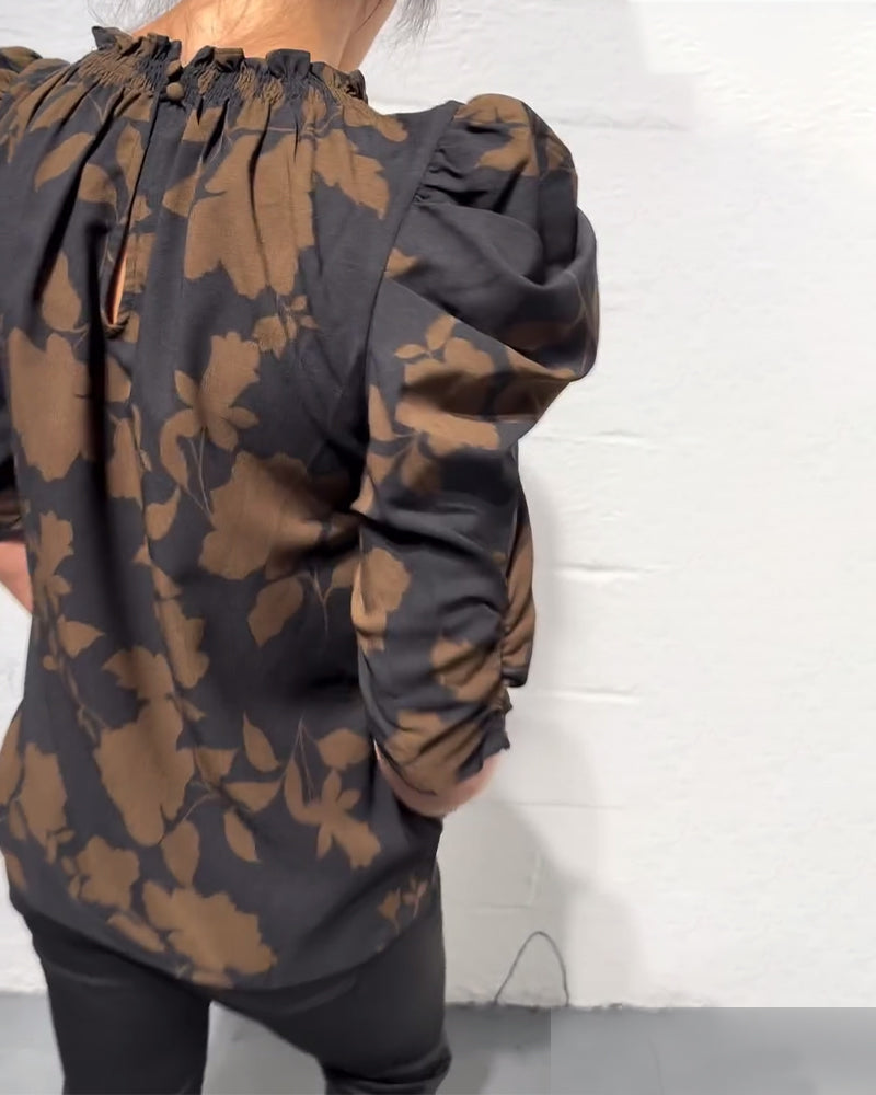 Bellamy - Blouse met Puffmouwen en Volants