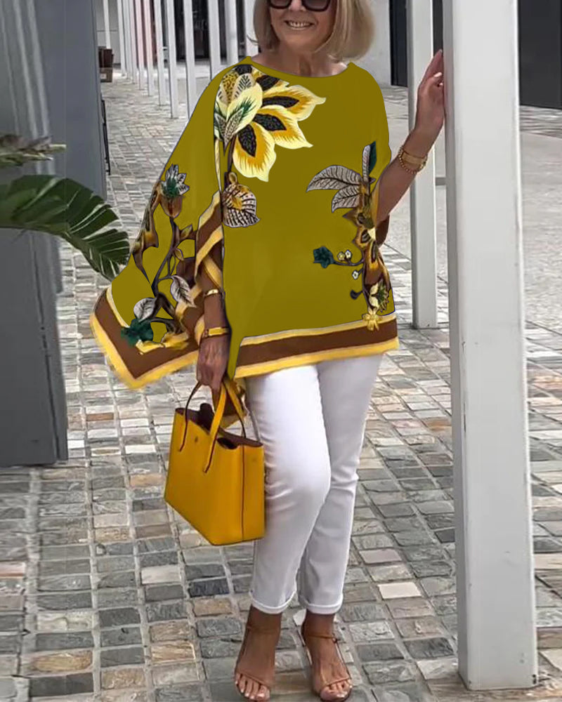 Rheala - Bedrukte casual blouse