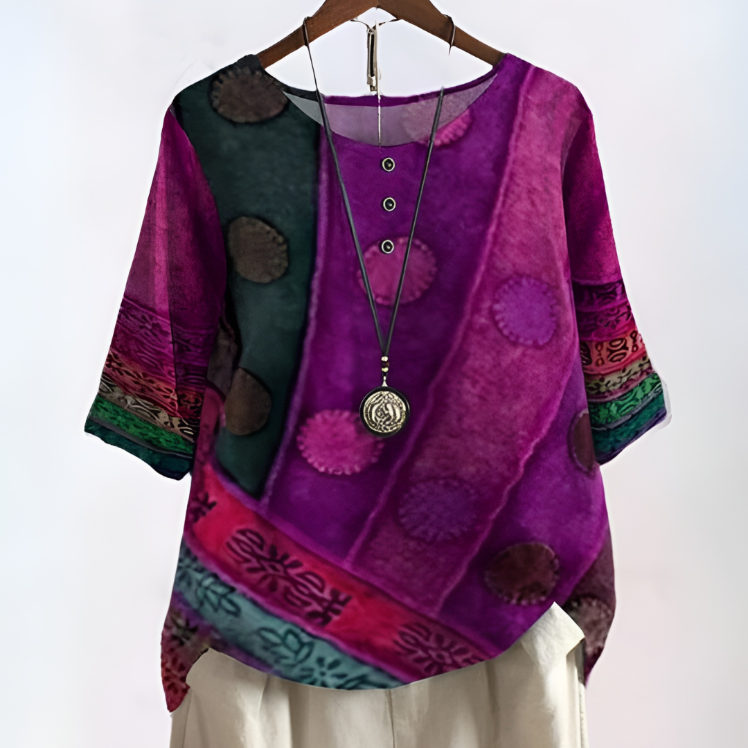 Elvoria - Zachte en Flatterende Boheemse Blouse