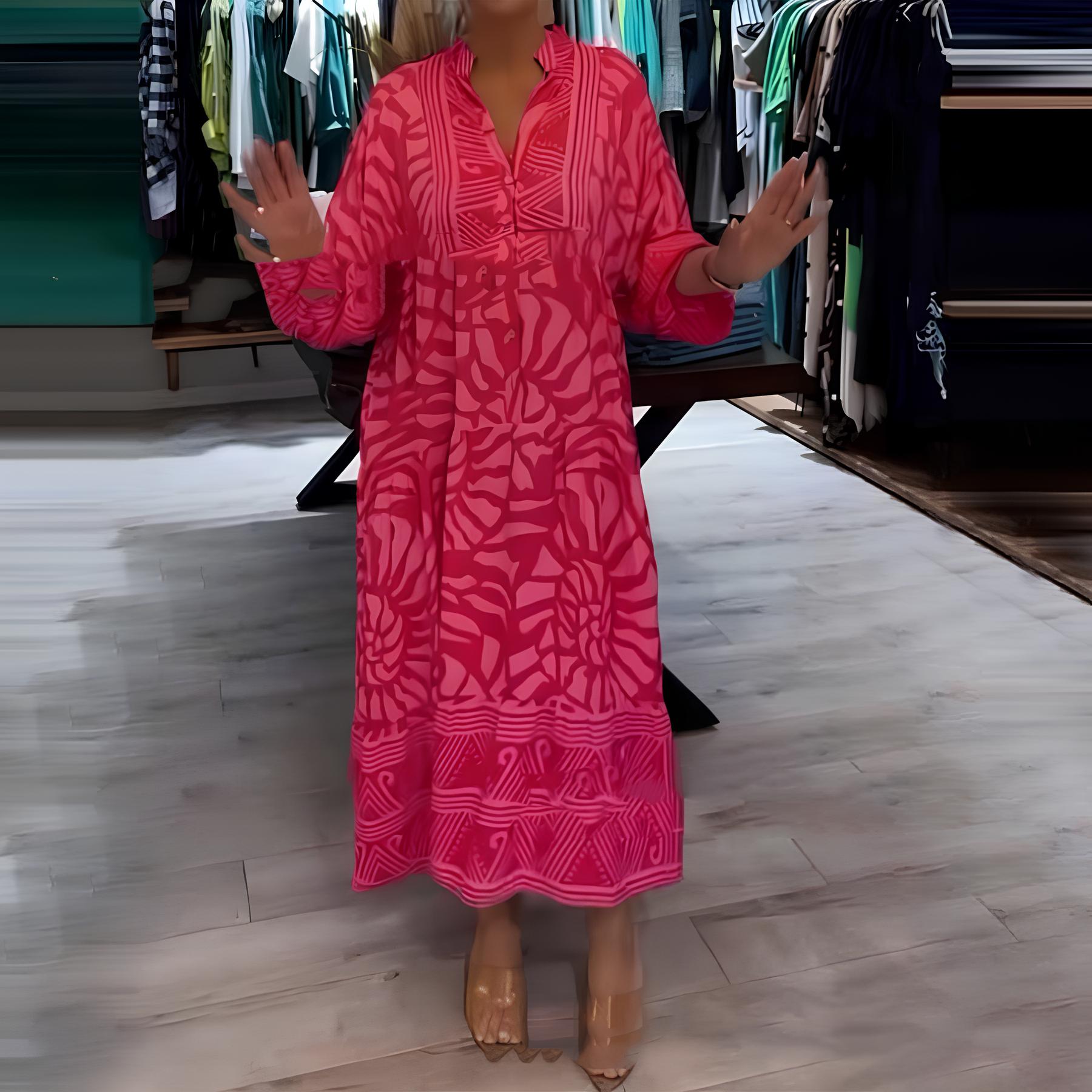 Inga - Luchtige Gekleurde Maxi Dress