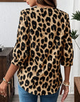 Astoria - Blouse met Halve Mouwen in Luipaardprint Groot