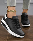 Brelina - Dames sneakers met plateauzool en veters van synthetisch leer voor dagelijks comfort