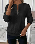 Sanne - Sweater met rits