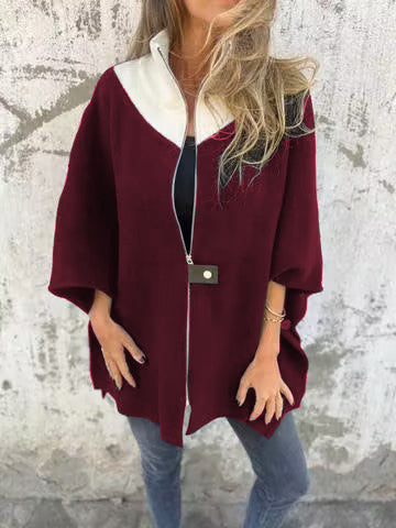 Rianne - Casual jack met opstaande kraag en ritssluiting