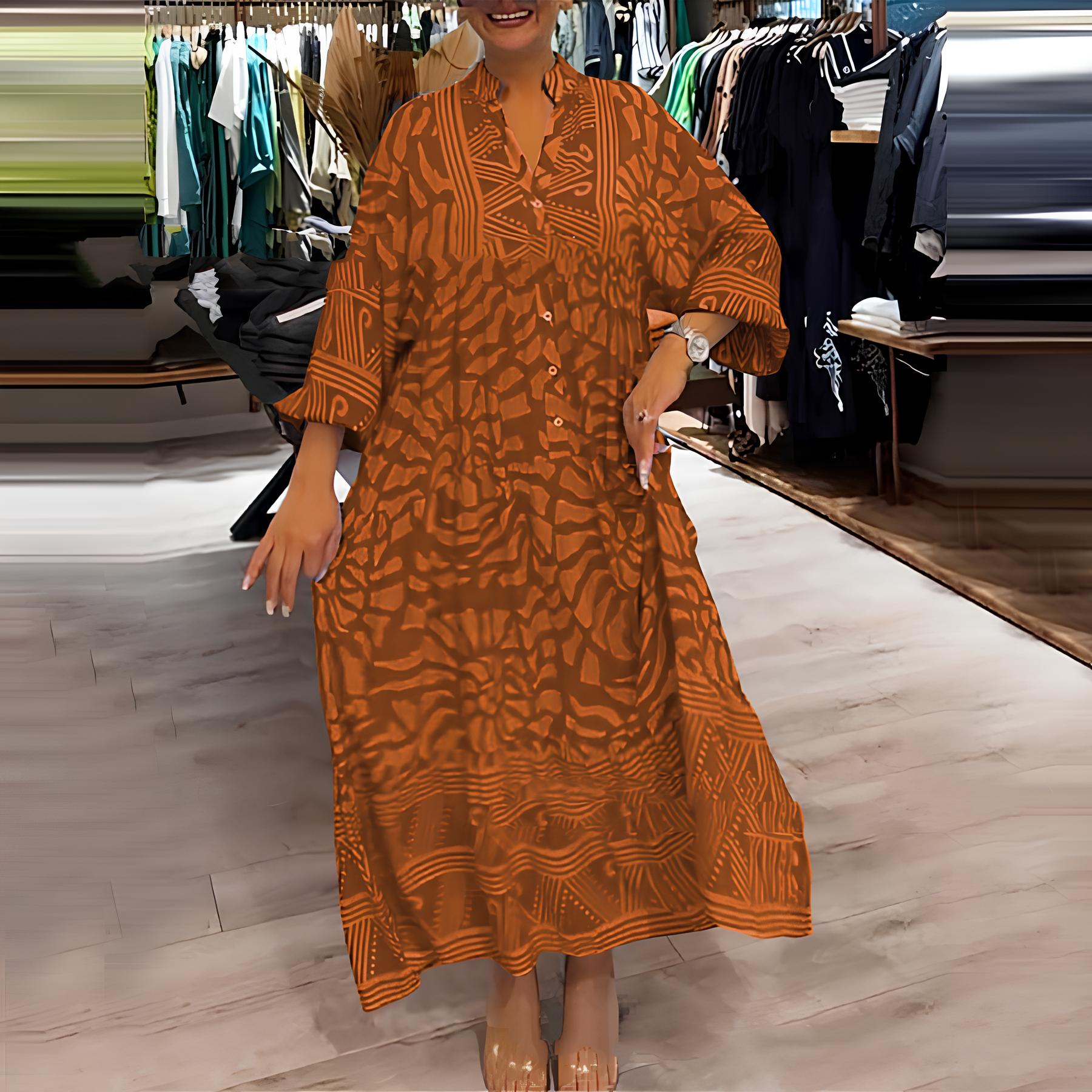 Inga - Luchtige Gekleurde Maxi Dress