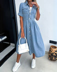 Ellie - Chic Denim Midi Dress
