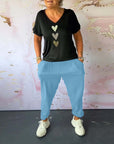 Tavira - Comfortabele casual broek met zak en effen kleur