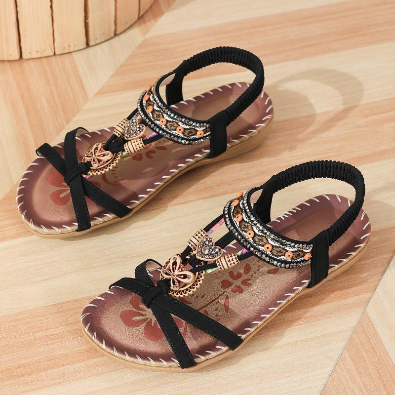Hovira - Comfortabele Boheemse Platte Sandalen in Ibiza Chic Stijl