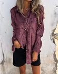 Linda - Suede look blouse